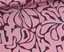 Rosella Stretch - Viskose - Blusenstoff - Abstract Floral Design - Bordeaux
