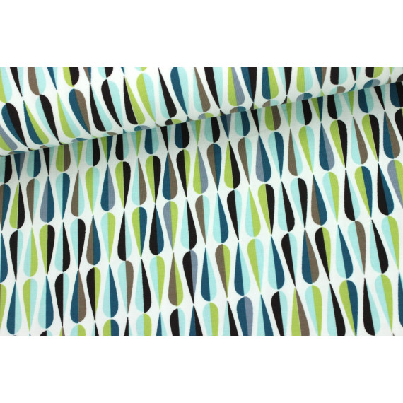 Jersey - Tropfen - Tante Ema - Weiß