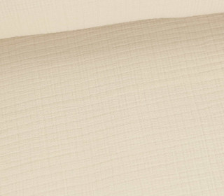 Musselin - Muslin - 6-Lagig - 155cm Breite - Uni - Beige