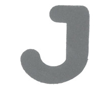 Applikation - Zum Aufbügeln - Reflex Buchstaben - J