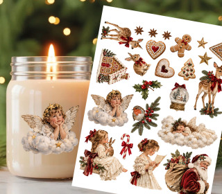 Rub-On Sticker - Vintage Feeling - Christmas - Animals - Tante Henni Rubon - vielfältig nutzbar