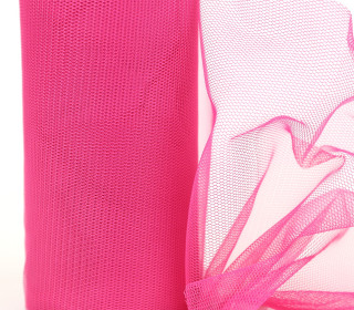 3 Meter Mesh Tüll - Weich - 15cm breit - Leicht elastisch - Pink