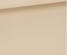 Strick Jersey - Schmale Rippen - uni - Beige