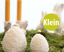 Silikon - Gießform - Osterei - mit Blüten - Klein - vielfältig nutzbar