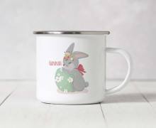 Emaille Becher - Happy Bunny - Ei - Ostern