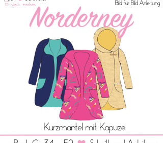 E-Book Kurzmantel „Norderney“ Damen Gr. 34 - 52 A4/A0 Einzel- und Mehrgrössenschnitt von Pech und Schwefel , Pech&Schwefel , PechundSchwefel