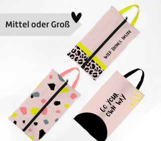 DIY-Nähset - 3 Schuhbeutel - Wild Things - studio.mARTinchen - GRÖSSENAUSWAHL - Outdoorstoff - abby and amy