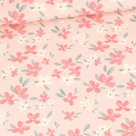 Sommersweat - Petal Paradise - Rosa - Bio Qualität - abby and me