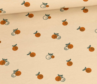 Bio Jersey - Organic Cotton - Orangen - Beige