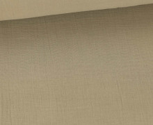 Musselin - Muslin - Double Gauze - 280cm - Extrabreit - Uni - Beigebraun - Schnuffeltuch - Windeltuch
