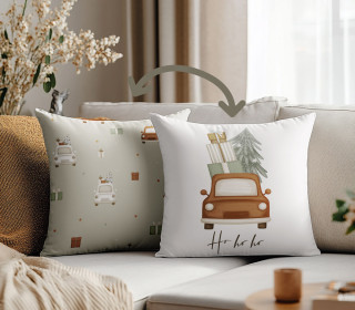 Genähtes Kissen inkl. Inlet - Woodland Christmas - Ho Ho Ho - Mein Hanseherz