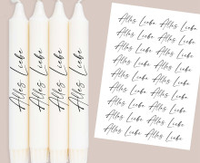 DIN A4 - Tattoofolie - Alles Liebe - Schreibschrift - für Kerzen / Keramik