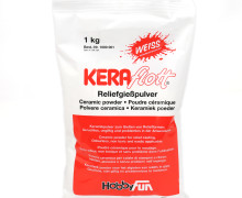 1Kg Weißes Gießpulver - Keramikpulver - KERAflott - Beutel - HobbyFun