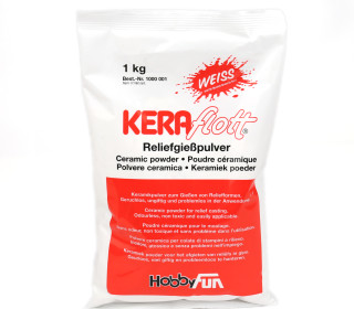 1Kg Weißes Gießpulver - Keramikpulver - KERAflott - Beutel - HobbyFun