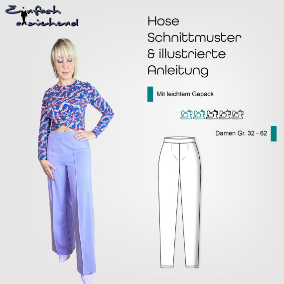 Hose Mit leichtem Gepäck Gr. 32 - 62 für Damen