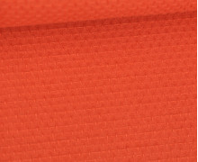 Waffel Struktur Piqué - Baumwolle - 210g - Orangerot