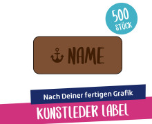 500 Artwork-Kunstleder-Label