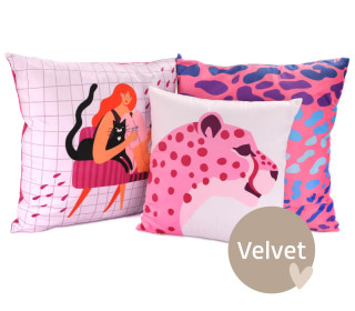 Kissenstoff - DIY - Kissen-Set - Pink Living - Velvet - abby and amy