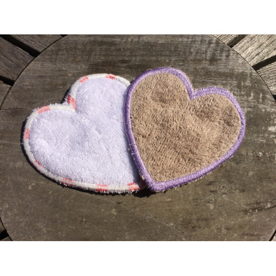 WaschPad Herz mit Eingriff Stickdatei ♥ ITH 10x10 abschminken Kosmetiktuch