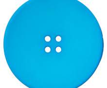 1 Polyesterknopf - Rund - 34mm - 4-Loch - Uni - Blau