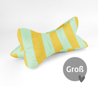 DIY-Nähset - Leseknochen - Groß - Just Stripes! - Mint/Gelb - Velvet - abby and amy