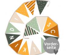 DIY - Wimpelkette - Schulkind - Erdtöne - Velvet - abby and amy