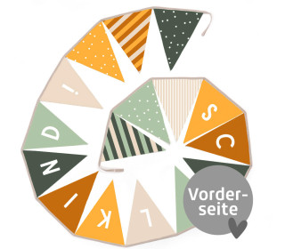 DIY - Wimpelkette - Schulkind - Erdtöne - Velvet - abby and amy