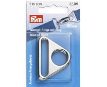 2 Triangel-Ringe mit Steg - Metall - 40mm - Prym - Silber