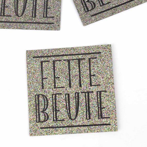 1 XXL GLITZERLABEL - Multicolor - Fette Beute