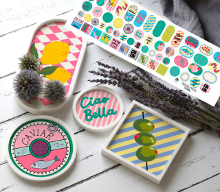 Outdoorstoff - La Dolce Vita - Inlays für Silikon - Probierset - Frida Kreativ - abby and amy