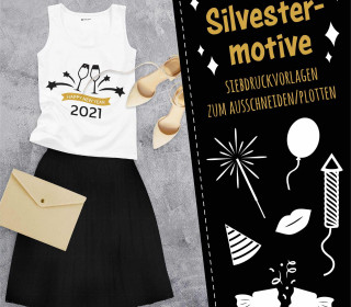 FREEBIE - Silvester - Party - Siebdruck Vorlagen