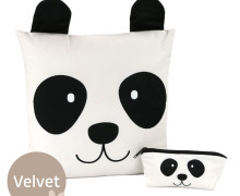 Kissenstoff - DIY-Tierkissen - Adorable Animals - Panda - Velvet - abby and amy