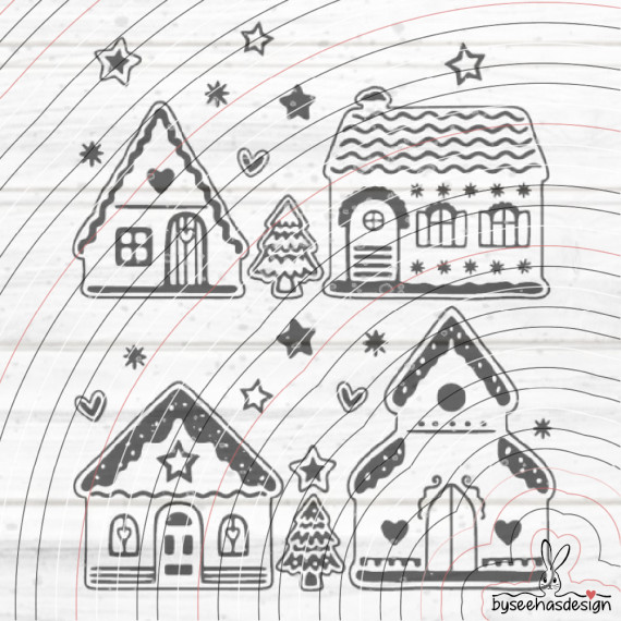Weihnachtsdorf Plotterdatei SVG DXF