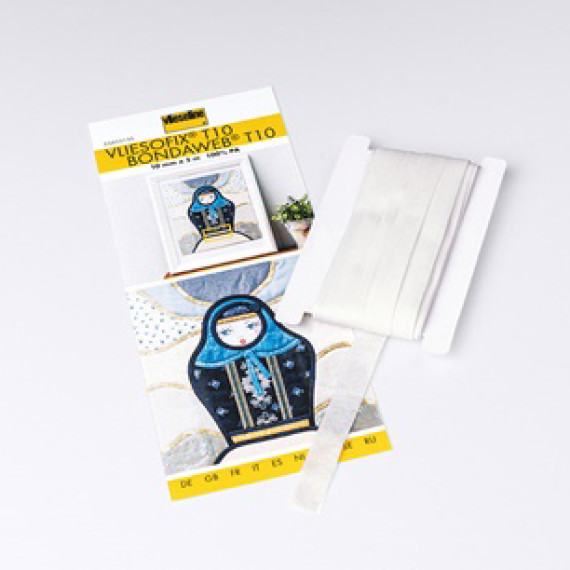 5 Meter Vliesofix Band - T10 - Bondaweb - Aufbügelbar - 10mm x 5m - Vlieseline - Freudenberg - Weiß