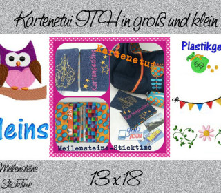 Stickdatei -  Kartenetuis groß und klein ab 13 x 18