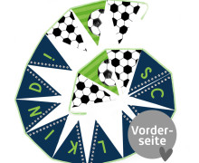 DIY - Wimpelkette - Schulkind - Fußball - Dunkelblau - Velvet - abby and amy