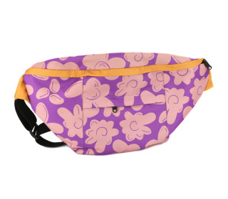 DIY-Nähset - BIG HipBag - Bauchtasche - I Love Flowers - Lilac - Cherry Picking - Outdoorstoff - abby and amy