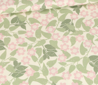 Modal Jersey - Spring Is Here - Rosa Blüten - Creme - Irene Pacha - abby and me