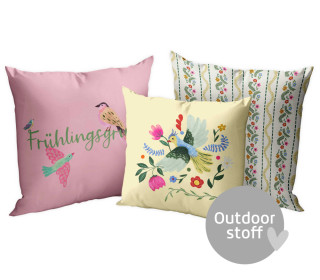 Kissenstoff - DIY - Kissen-Set - Frühlingsgruß - Outdoorstoff - abby and amy