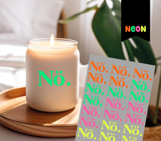 Neon Rub-On Sticker - Nö. - Tante Henni Rubon - vielfältig nutzbar