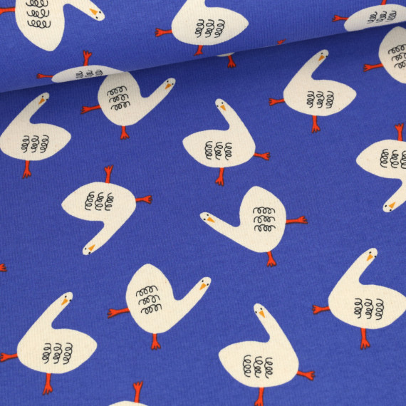 Bio Ripp Jersey - Schmale Rippen - JENNIFER BOURON - Geese - Royalblau