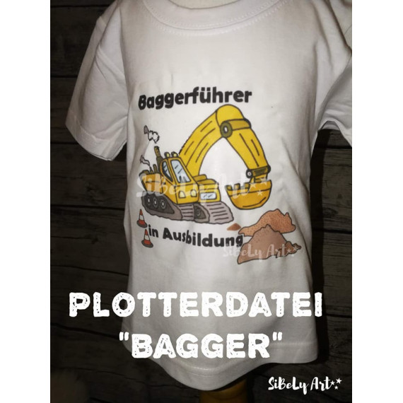 Plotterdatei "Bagger" Zeit