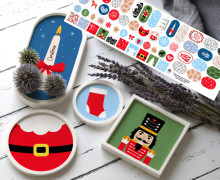 Outdoorstoff - Classic Christmas - Inlays für Silikon - Probierset - studio.mARTinchen - abby and amy