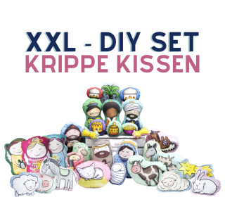 Kissenstoff - XXL DIY SET - Krippe - Komplettset - Weihnachten - formenfroh - abby and me