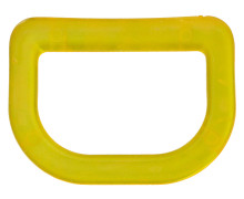 1 D-Ring - 25mm - Taschenring - Kunststoff - Transparent - Gelb