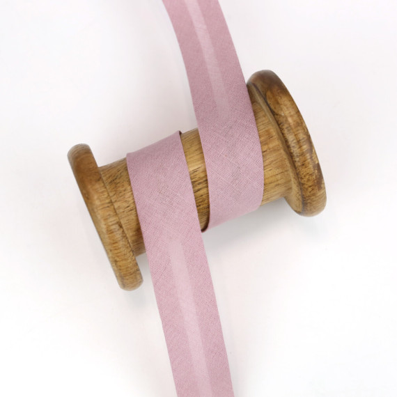 3 Meter Schrägband - Baumwolle - Altflieder - Uni - 2cm x 3m - Zugeschnitten
