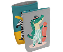 DIY-NÄHSET - Buchtasche - Alligator Skater & Skaterbär - Softshell - abby and amy
