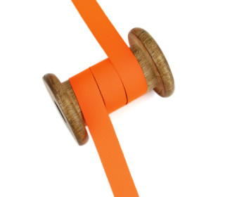 1m Ripsband - Schleifenband - Zierband - 16mm - Uni - Neonorange