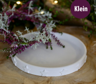 Silikon - Gießform - Dekoteller - Tablett - mit Sternen - Klein - vielfältig nutzbar