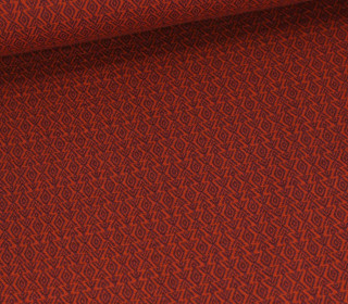 Bio-Elastic Minijacquard Jersey - 3D - Field Knit - Western Fairy Tales - Hamburger Liebe - Bordeaux/Rostorange